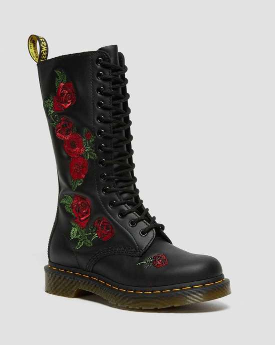Botas Con Cordones Dr. Martens 1914 Vonda High Mujer Negros MX-31925